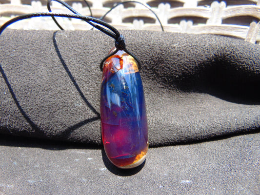 14 gr Teardrop Pendant Indonesian Blue Amber for Healing 25N91