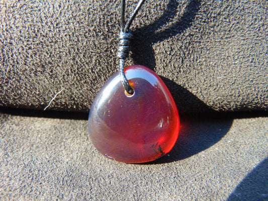 6 gr Pendant 30x29x11 mm Indonesian Blue Amber for Healing PBN479