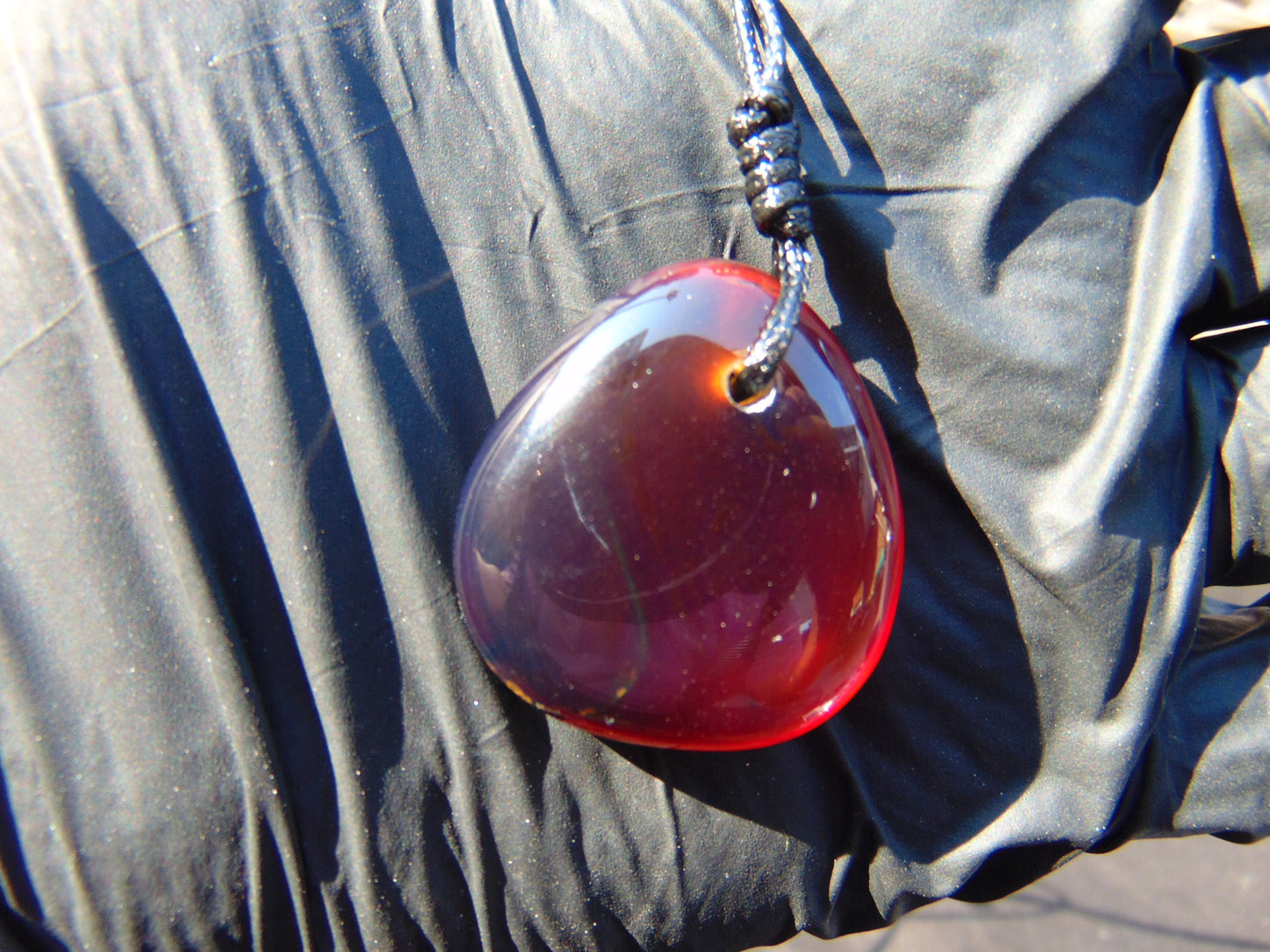 6 gr Pendant 30x29x11 mm Indonesian Blue Amber for Healing PBN479