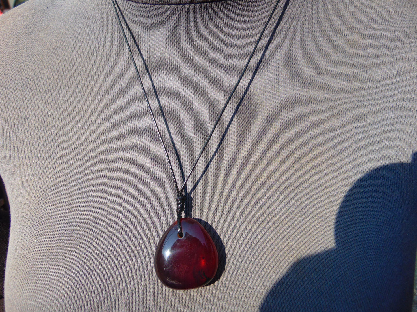 6 gr Pendant 30x29x11 mm Indonesian Blue Amber for Healing PBN479