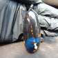 41 gr Teardrop Pendant Indonesian Black Blue Amber for Healing 25Y52