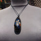 41 gr Teardrop Pendant Indonesian Black Blue Amber for Healing 25Y52