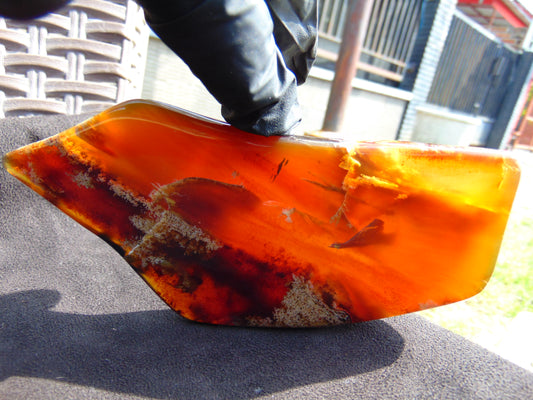 110 gram Slab Indonesian Sumatra White Honey Yellow Amber for Healing 25Y130