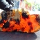 117 gram Slab polish Indonesian Sumatra White Blue Amber for Healing 25Y127
