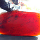144 gram Slab  polished Indonesian Sumatra Cherry Red Amber for Healing 25A204