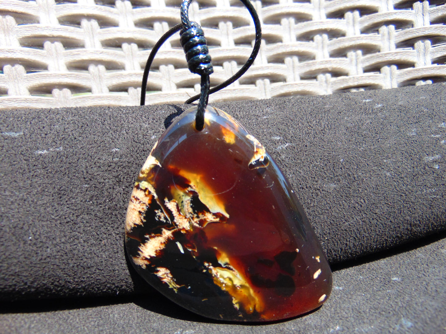 26.74 gr Pendant Indonesian Inclusion Amber for Healing N27