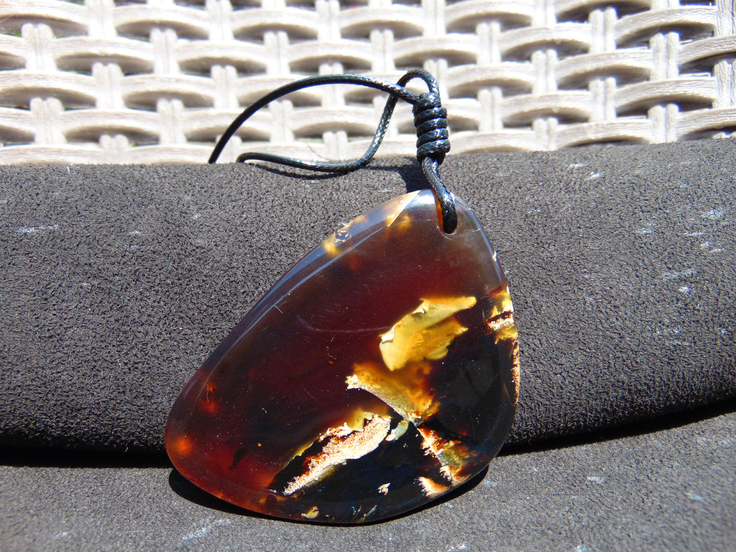 26.74 gr Pendant Indonesian Inclusion Amber for Healing N27