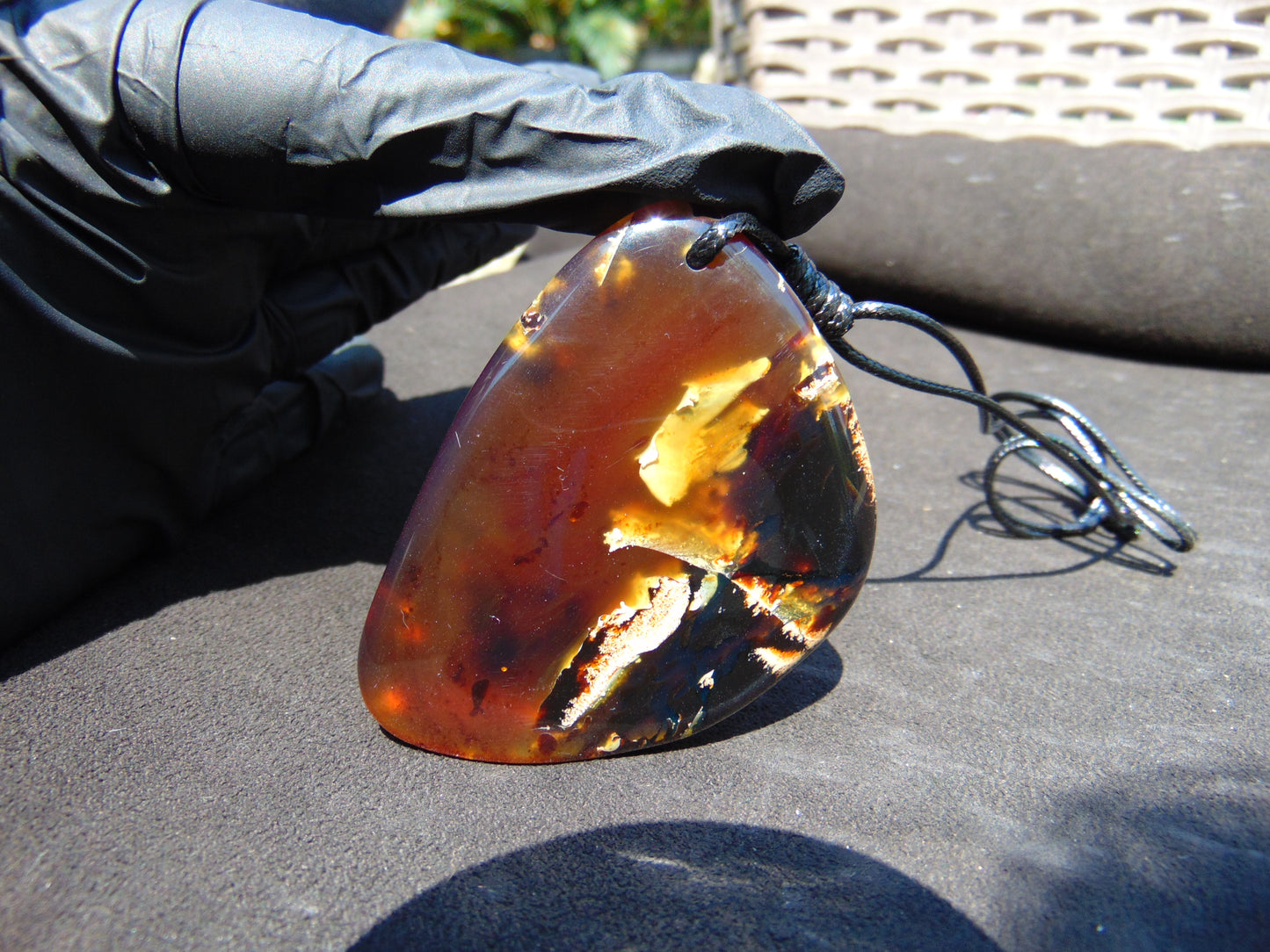 26.74 gr Pendant Indonesian Inclusion Amber for Healing N27