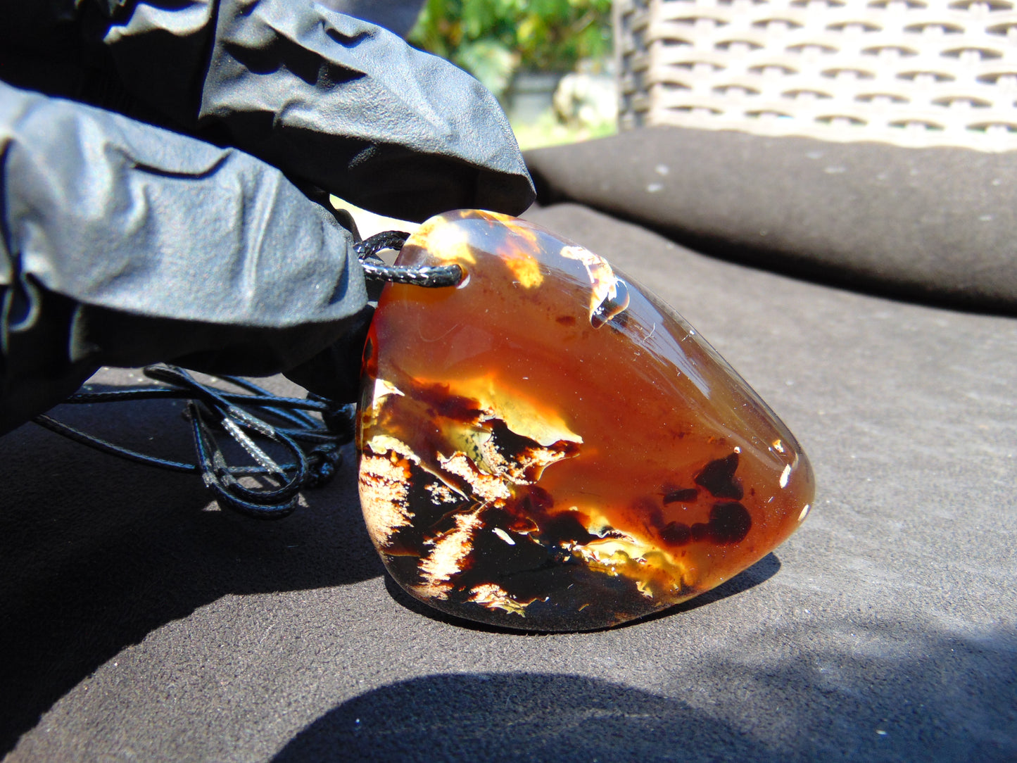 26.74 gr Pendant Indonesian Inclusion Amber for Healing N27