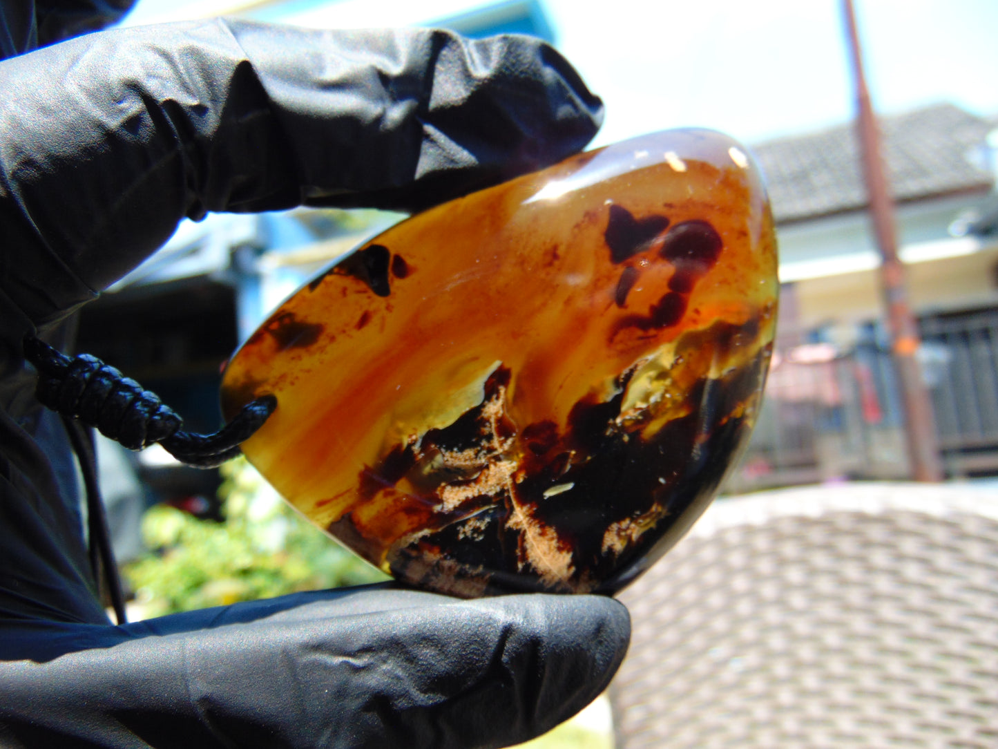 26.74 gr Pendant Indonesian Inclusion Amber for Healing N27