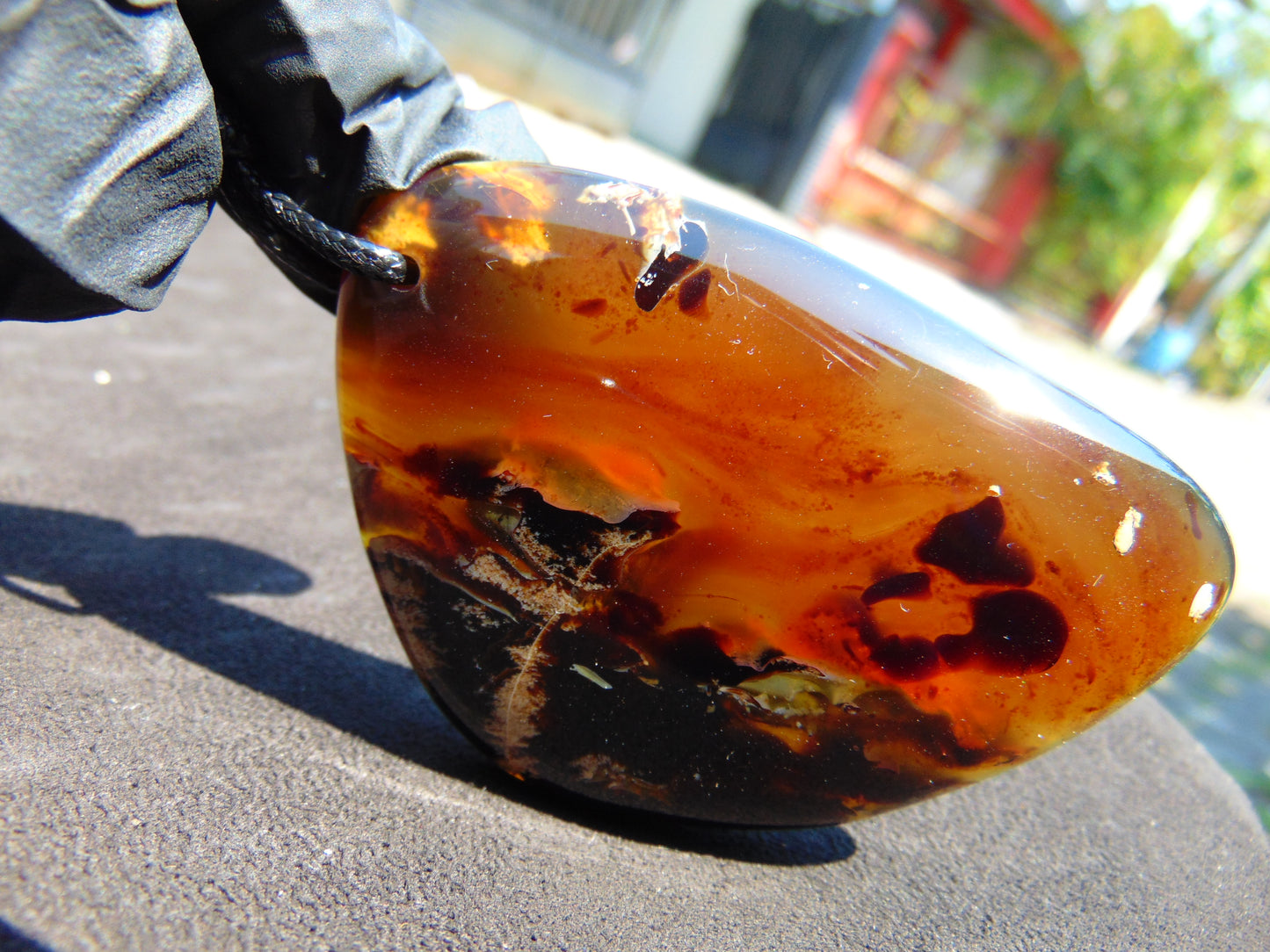 26.74 gr Pendant Indonesian Inclusion Amber for Healing N27