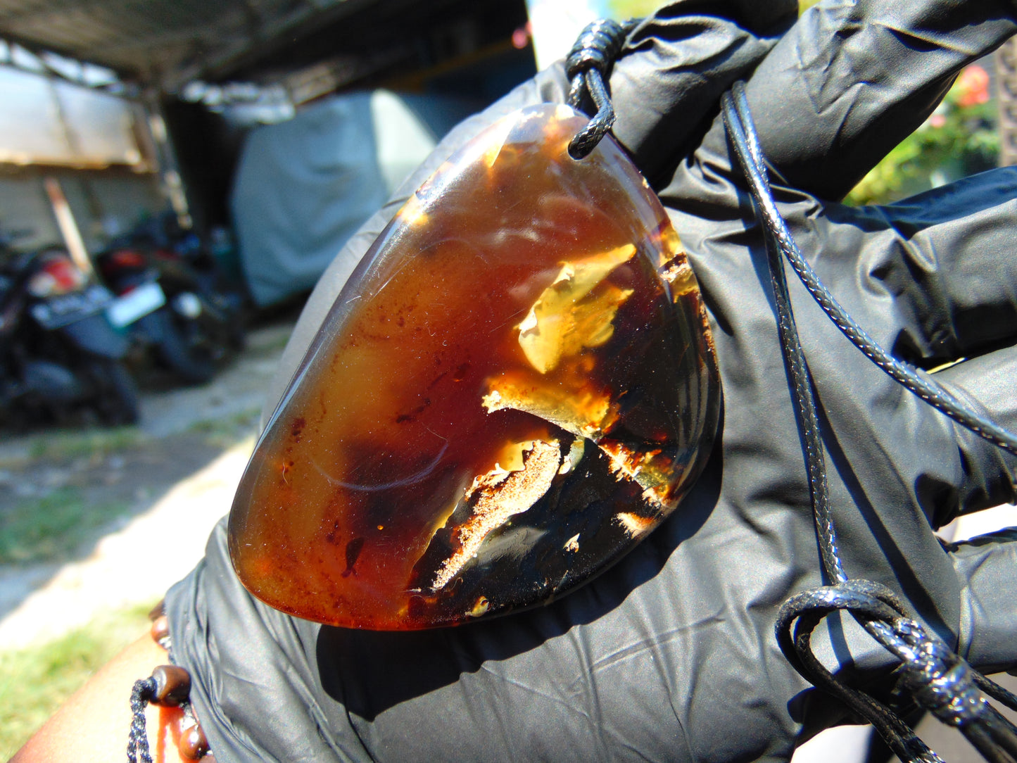 26.74 gr Pendant Indonesian Inclusion Amber for Healing N27