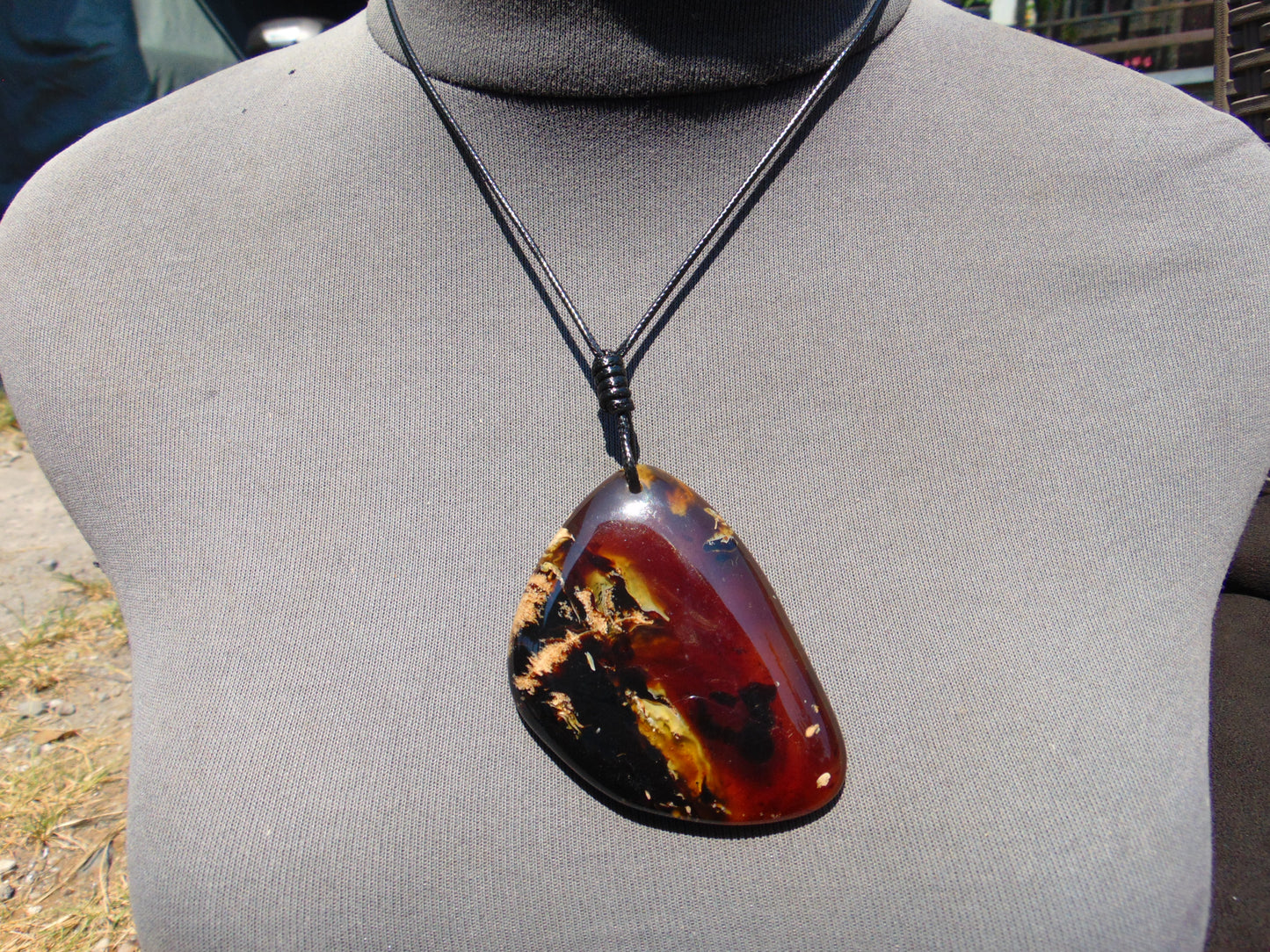 26.74 gr Pendant Indonesian Inclusion Amber for Healing N27