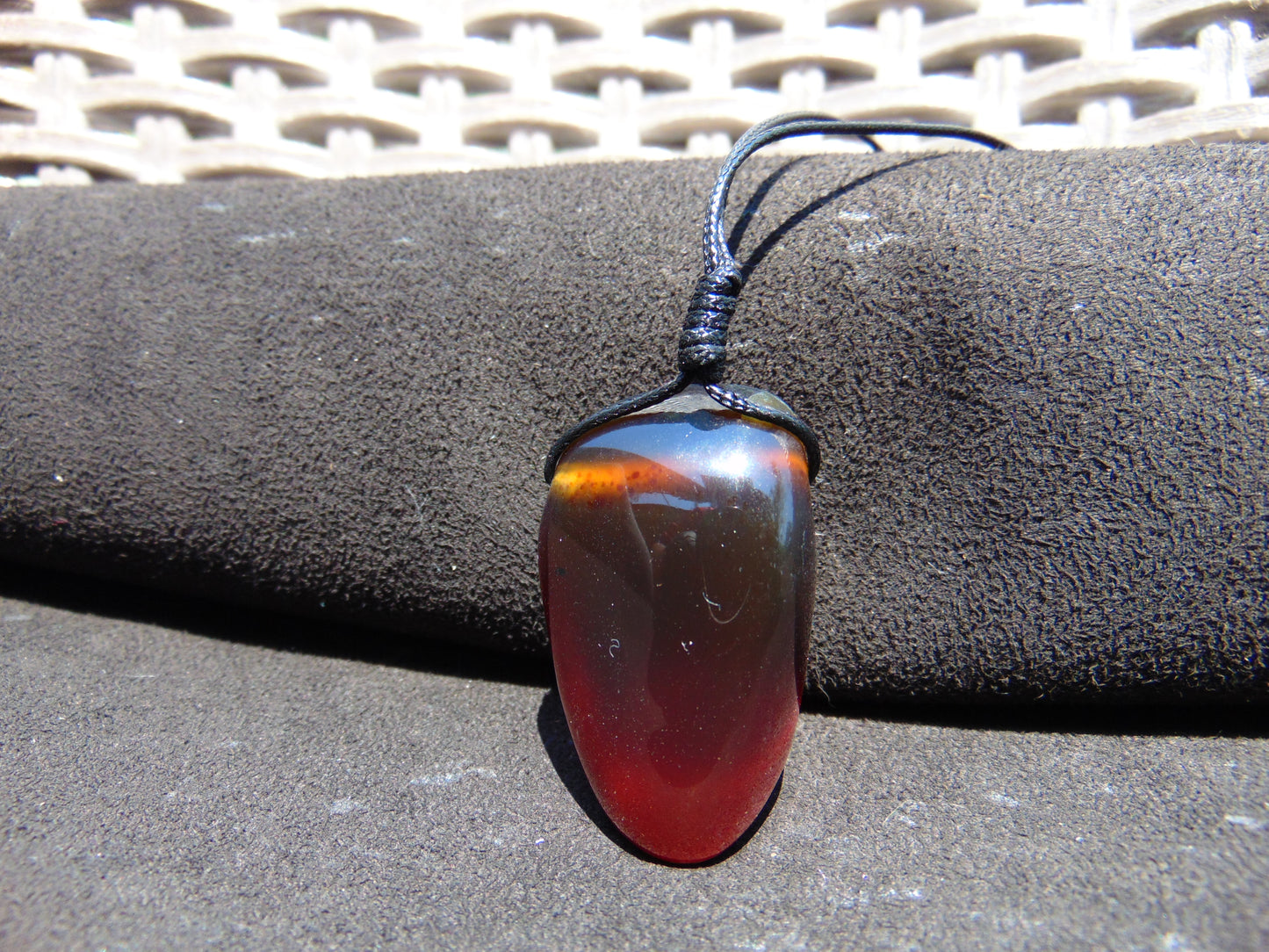 17 gr Pendant Indonesian Crystal Red Amber for Healing RB35