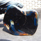 70 gram Slab polished Indonesian Sumatra Black Blue Amber for Healing 25N148