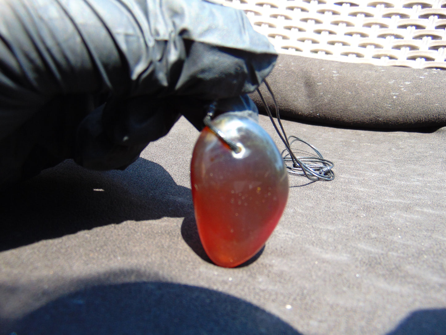 17 gr Pendant Indonesian Crystal Red Amber for Healing RB35