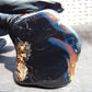 70 gram Slab polished Indonesian Sumatra Black Blue Amber for Healing 25N148