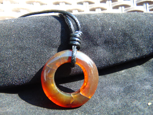 5 gr Donut Pendant Indonesian Crsytal Amber for Healing 26A194