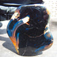 70 gram Slab polished Indonesian Sumatra Black Blue Amber for Healing 25N148