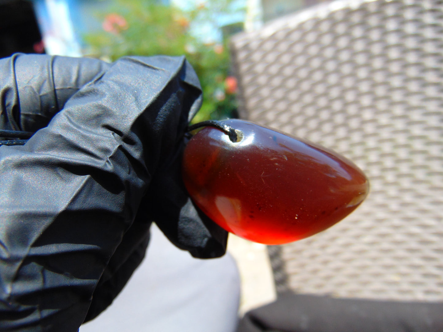 17 gr Pendant Indonesian Crystal Red Amber for Healing RB35