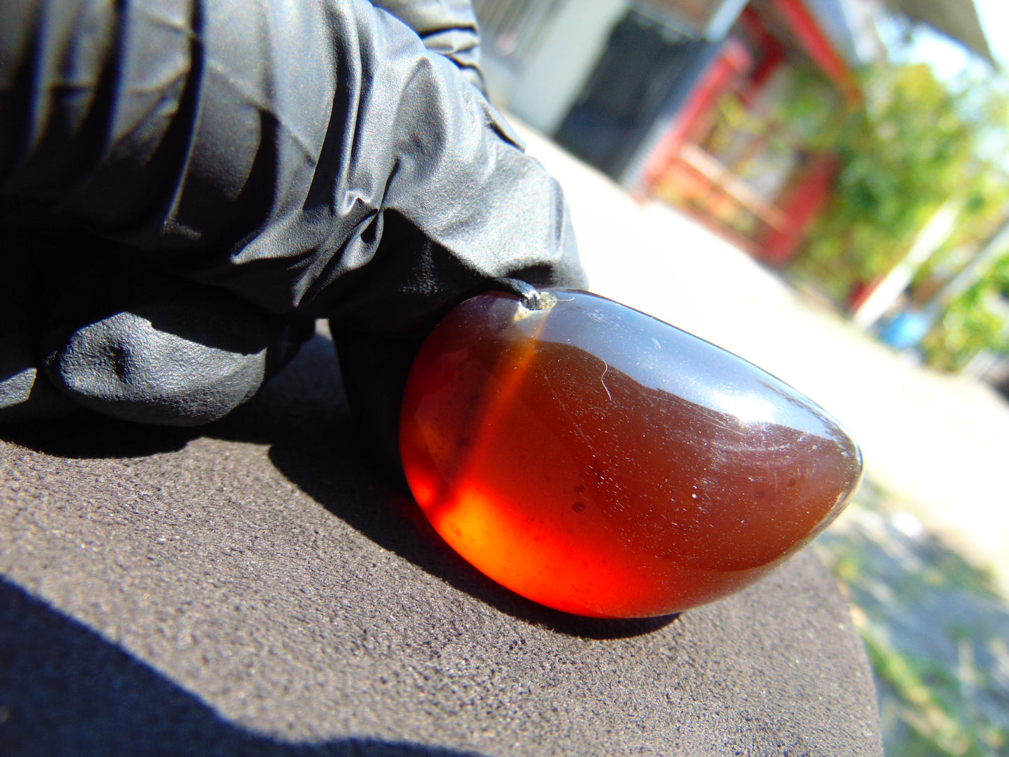 17 gr Pendant Indonesian Crystal Red Amber for Healing RB35