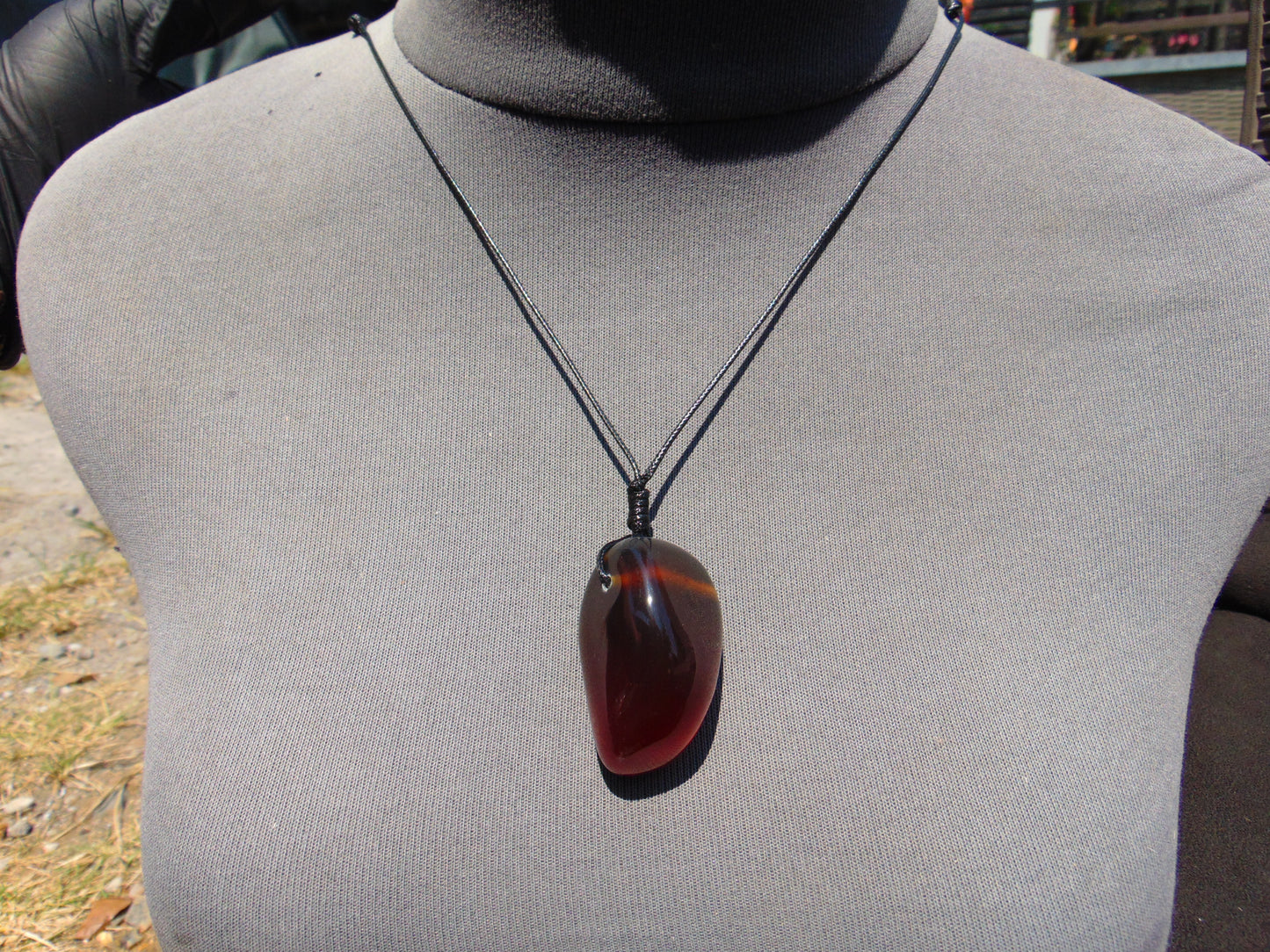 17 gr Pendant Indonesian Crystal Red Amber for Healing RB35