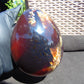 593 gr 4.9x3.9" snake carving on the Amber egg  Indonesian Mushroom Inclusion Purple Blue Amber AJ772