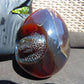 593 gr 4.9x3.9" snake carving on the Amber egg  Indonesian Mushroom Inclusion Purple Blue Amber AJ772