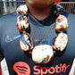 889 gr Big Necklace Indonesian white Amber for Healing NEC208