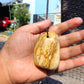 47 gr Genuine Natural Indonesian Yellow Cream Amber Big Pendant 26CPX51