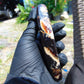 111 gram Slab polished Indonesian Sumatra Dark Spot Blue Amber for Healing 25N144