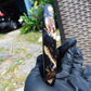 111 gram Slab polished Indonesian Sumatra Dark Spot Blue Amber for Healing 25N144