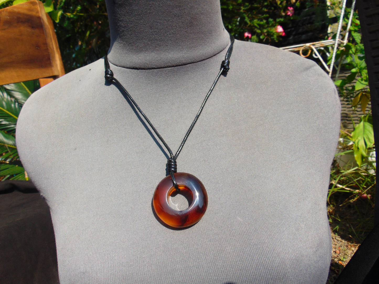 12 gr Donut Pendant Indonesian Blue Amber for Healing 26A198