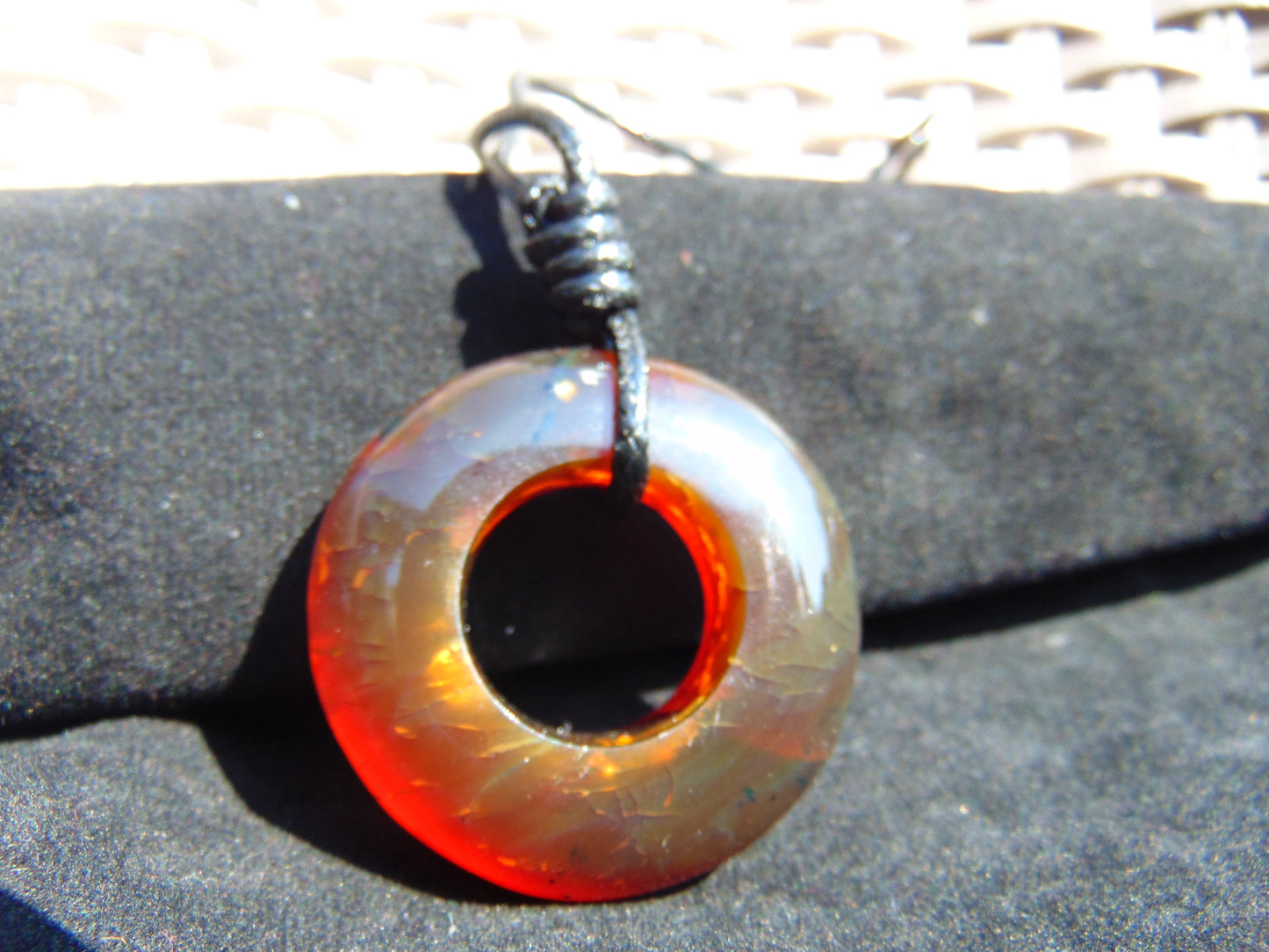 11 gr Donut Pendant Indonesian Crsytal Amber for Healing 26A193