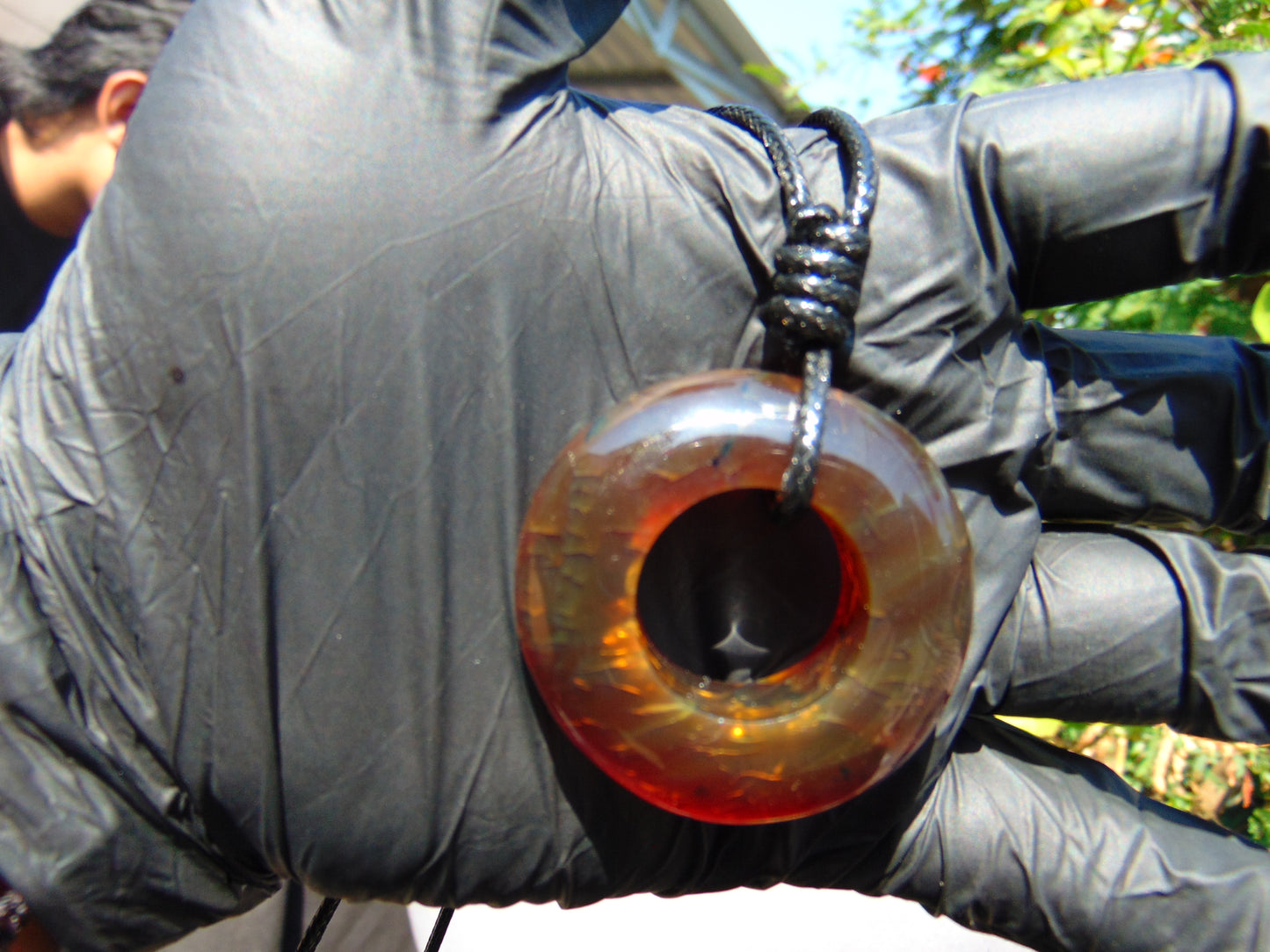 11 gr Donut Pendant Indonesian Crsytal Amber for Healing 26A193