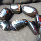 585 gr Big beads Necklace Indonesian dark red blue Amber for Healing NEC216