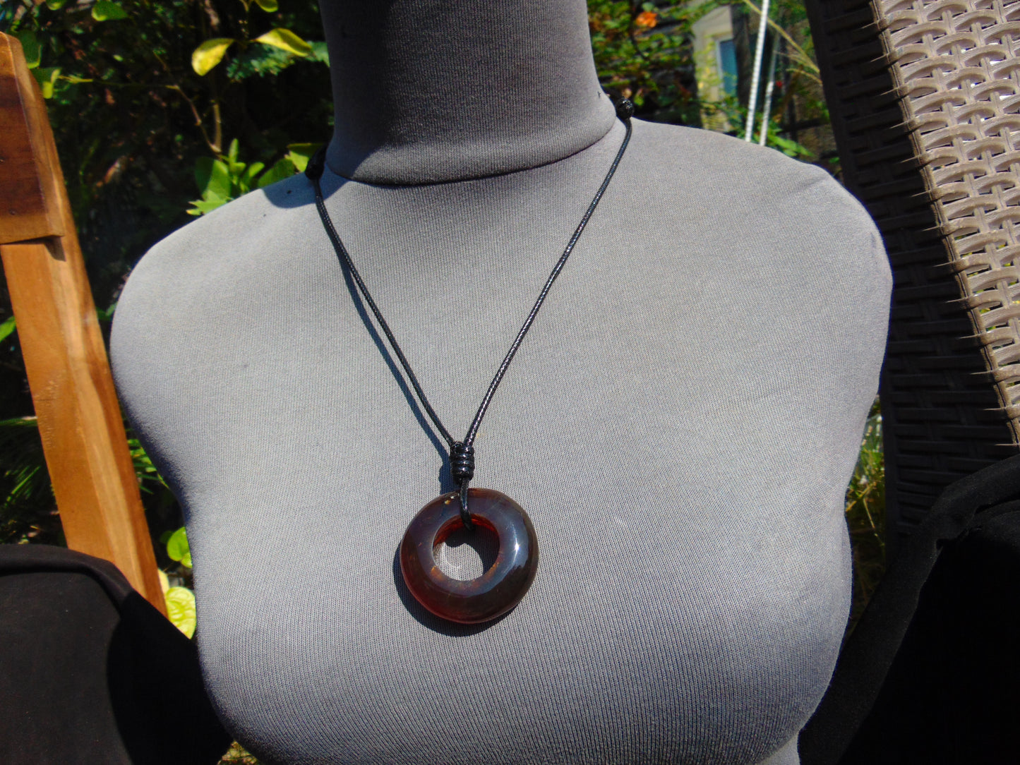 11 gr Donut Pendant Indonesian Crsytal Amber for Healing 26A193