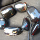 585 gr Big beads Necklace Indonesian dark red blue Amber for Healing NEC216