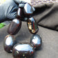 585 gr Big beads Necklace Indonesian dark red blue Amber for Healing NEC216