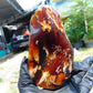 93 gram Slab polished Indonesian Sumatra Yellow Purple Blue Red Amber for Healing 25A207
