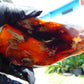 93 gram Slab polished Indonesian Sumatra Yellow Purple Blue Red Amber for Healing 25A207