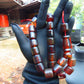 90 gr Komboloi Rosary 22+1 Beads 16x16 mm Indonesian crystal red Amber for Healing 26RF8