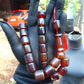 90 gr Komboloi Rosary 22+1 Beads 16x16 mm Indonesian crystal red Amber for Healing 26RF8