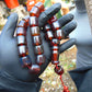 90 gr Komboloi Rosary 22+1 Beads 16x16 mm Indonesian crystal red Amber for Healing 26RF8