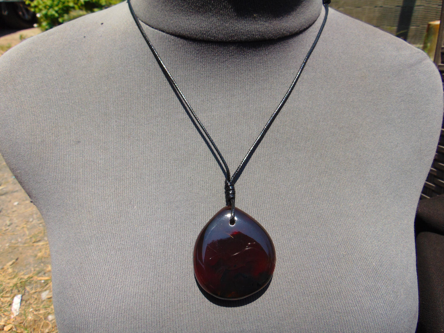 20 gr Pendant Indonesian Inclusion Cyratal Red Amber for Healing PDY536