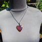 4 gr Heart Pendant Indonesian Red  Amber for Healing 25N240
