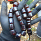 88 gr Komboloi Rosary 22+1 Beads 16x16 mm Indonesian dark red Amber for Healing 26RF5