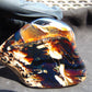 89 gram Slab polished Indonesian Sumatra Zebra Blue Amber for Healing 25N150