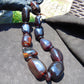 343 gram 21 Beads Big Necklace Indonesian Dark Red Amber for Healing NEC204