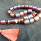 93 gr Komboloi Rosary 22+1 Beads 16x16 mm Indonesian Red Blue Amber for Healing 26RF7